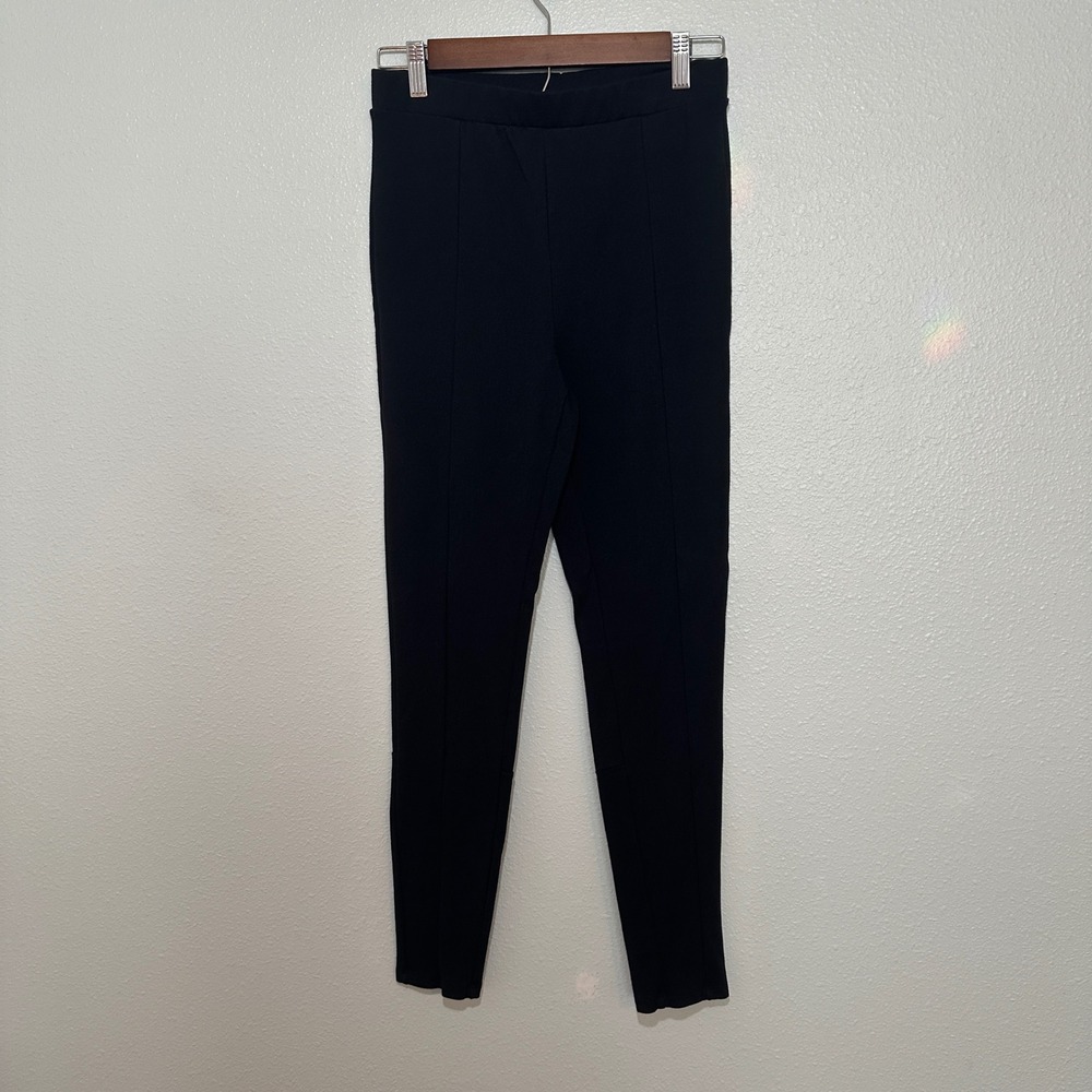 Express Womens Black Ponte Knit Seamed Pull On Leggings Pants Size S Stretchy